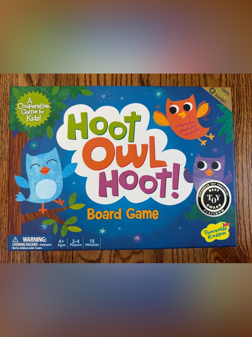 Peaceable Kingdom Hoot Owl Hoot Cooperative Board Game
